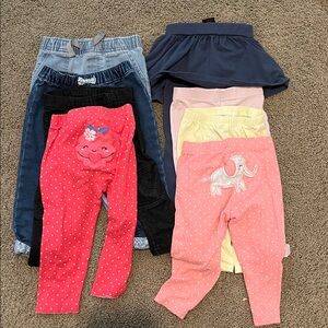 Bulk 8 Assorted Baby Leggings and jeans